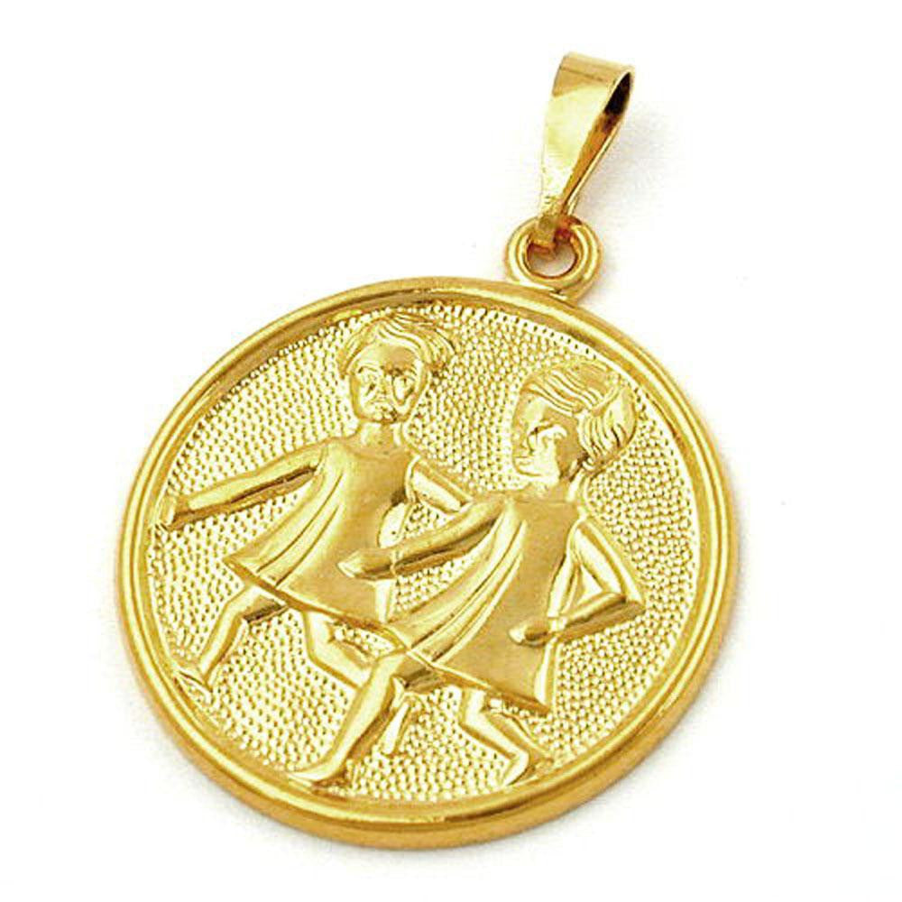 Pendant Zodiac Sign Gemini Gold Plated