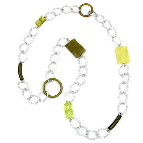 Necklace Curb Chain Beads 95cm