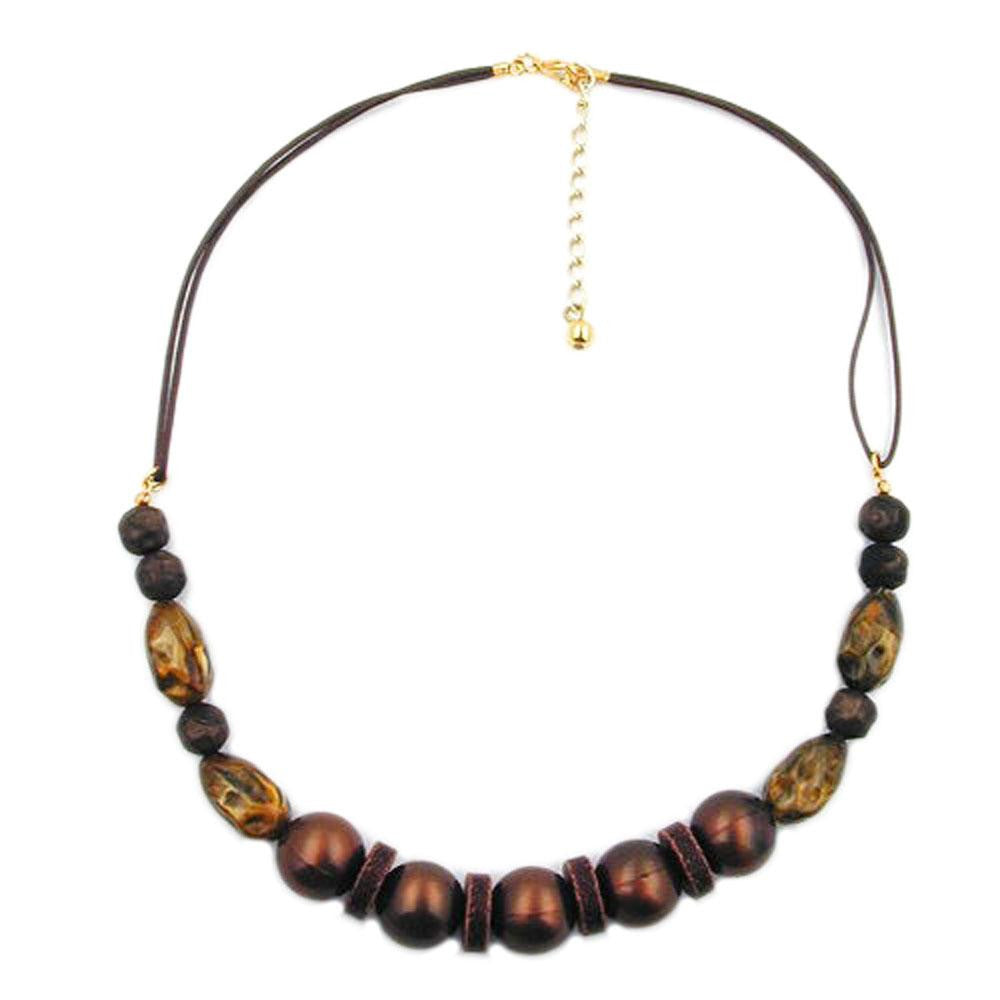 Necklace Dark Brown- Silky Shimmering