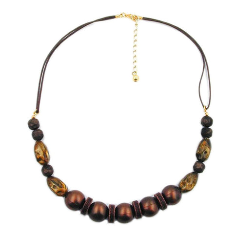 Necklace Dark Brown- Silky Shimmering
