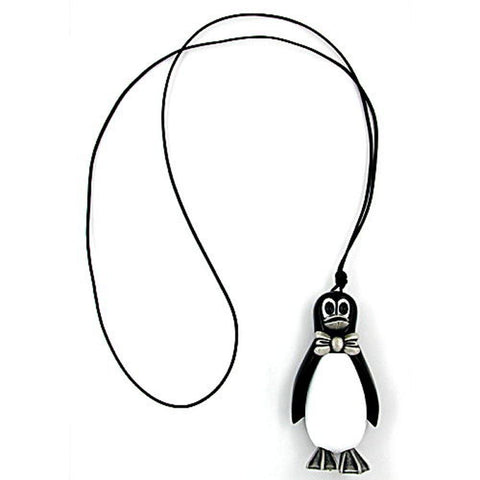 Necklace Penguin Antique-silver 90cm