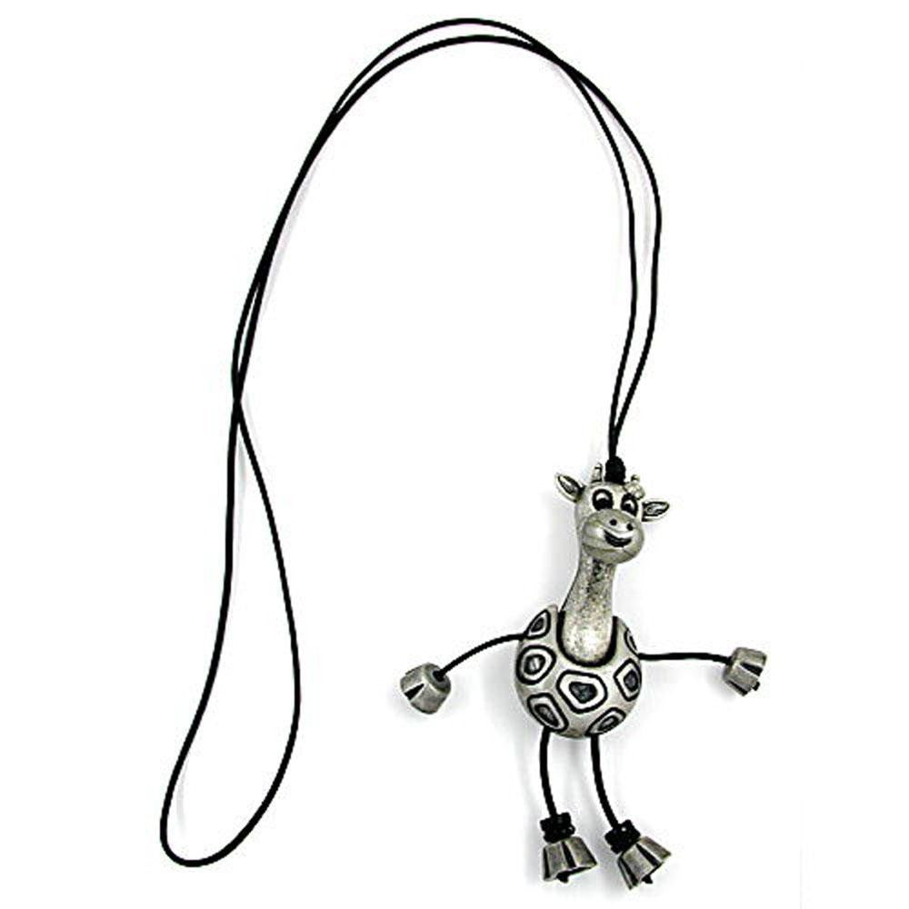 Necklace Giraffe Antique-silver 90cm