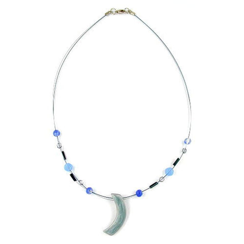 Necklace Angle Grey-blue-silver-coloured 42cm