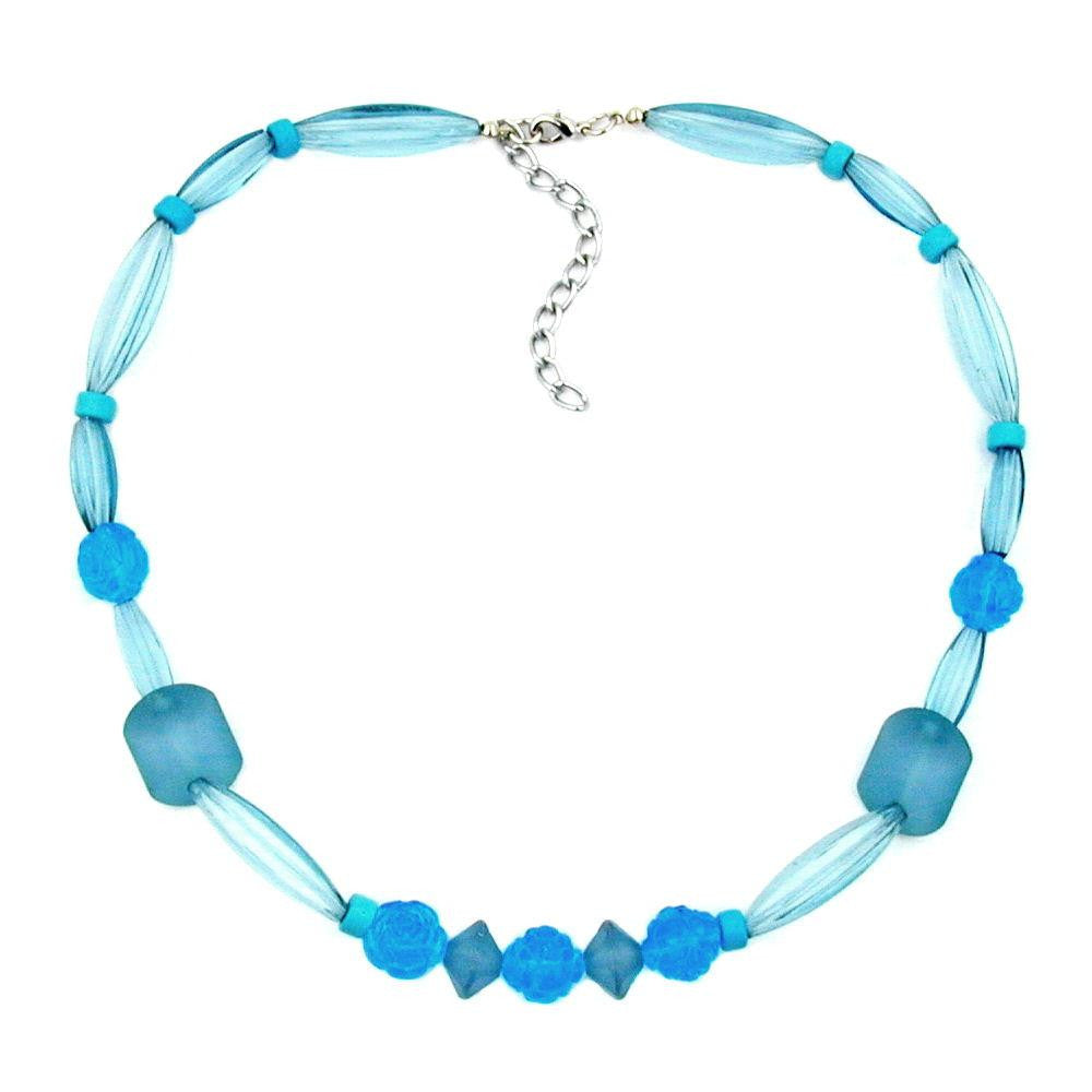 Necklace Blue Tones Various Beads