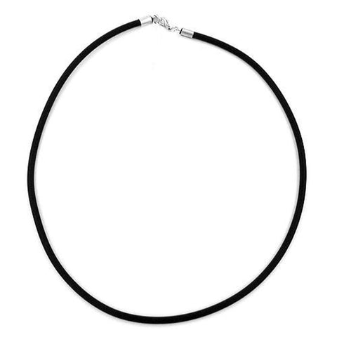 Necklace, 4mm, Rubber Band, Silver-coloured Clasp, 40cm