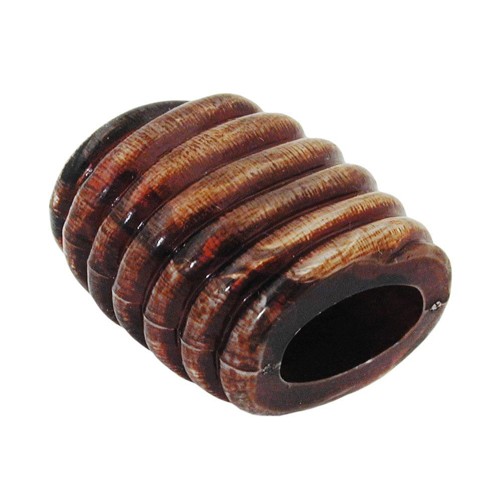 Scarf Bead Spiral Marking Brown Mat 35mm