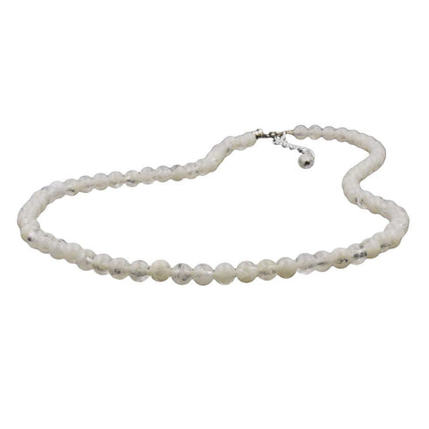 Necklace Only Beads Cream Transparent