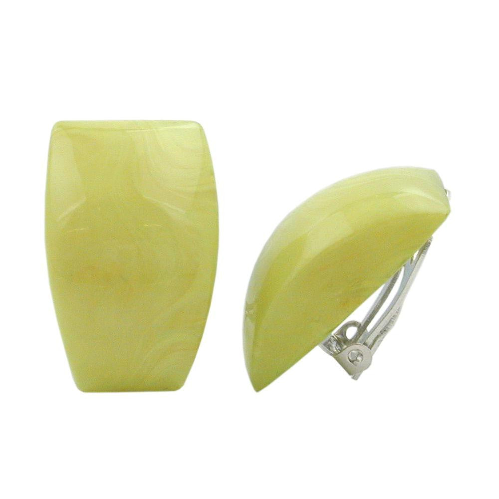 Clip-on Earring Trapezium Light Green