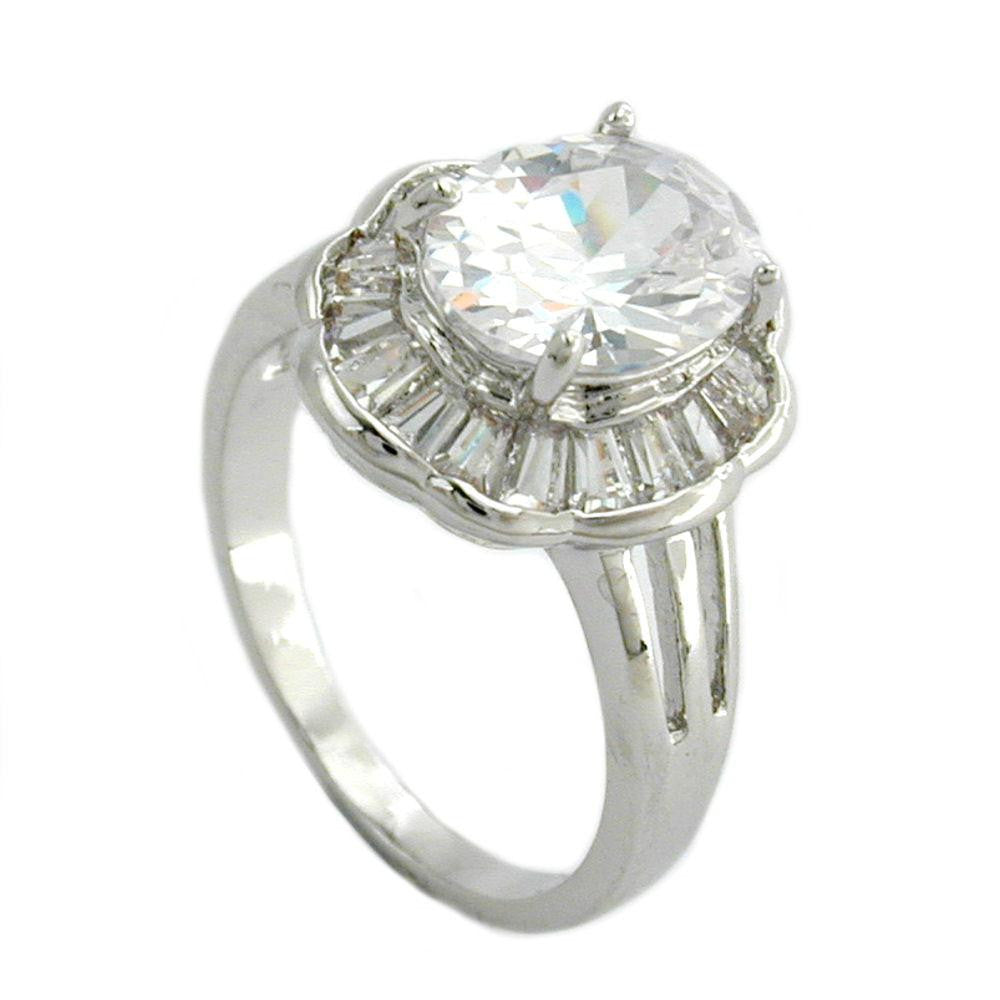 Ring Cubic Zirconia Crystal White