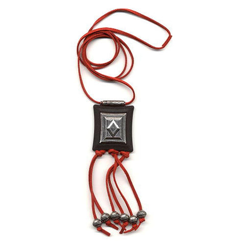 Necklace Square Pendant With Charms