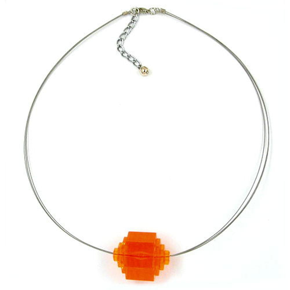 Necklace Eye-catching Bead Orange