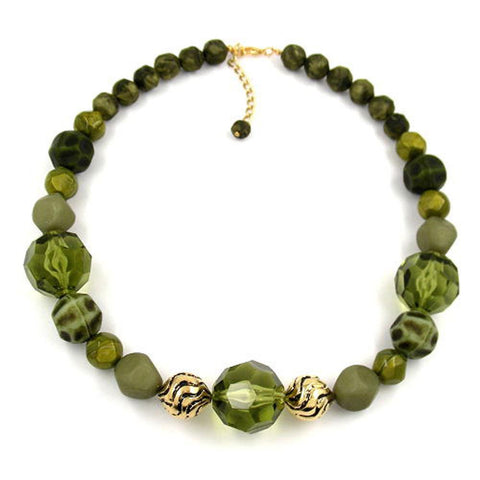 Necklace Green Beads 50cm