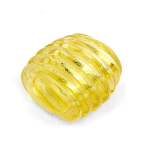 Scarf Bead Spiral Marking Yellow Transparent 35mm