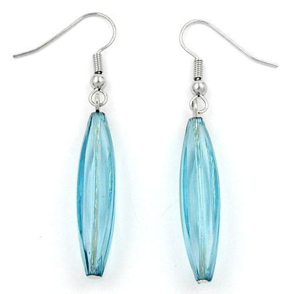 Hook Earrings Turquoise Transparent