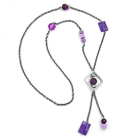 Necklace Lilac Transparent 90cm