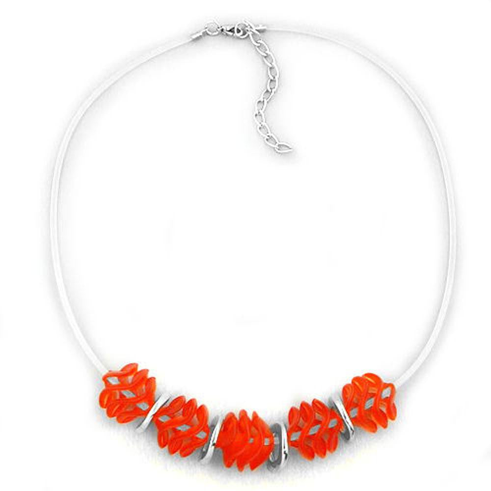 Necklace Red-matte Finished Beads