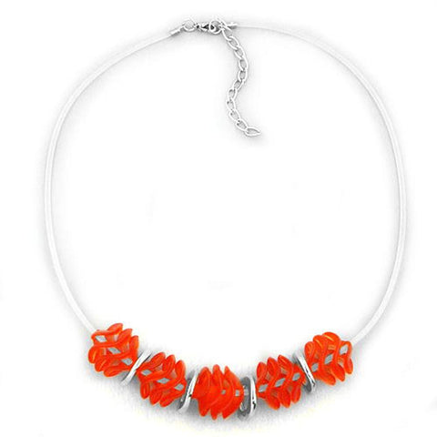 Necklace Red-matte Finished Beads