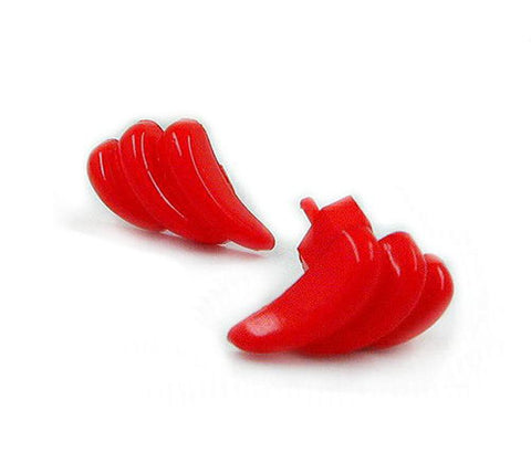 Stud Earrings Red Striped