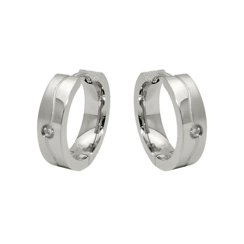 Earring Hoops Zirconia Stainless Steel