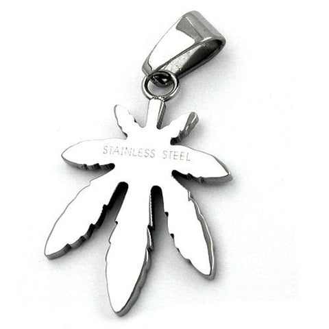 Pendant Fashion Cannabis Leaf Stainless Steel