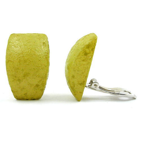 Clip-on Earring Trapezium Light Green