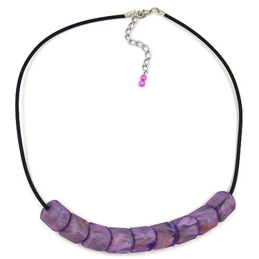 Necklace Beads Lilac-marbeled 45cm