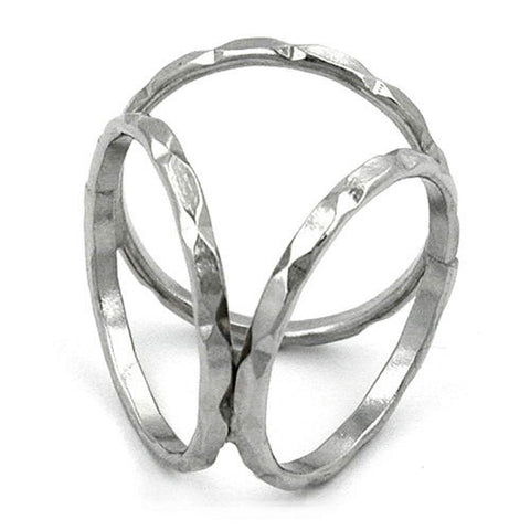 Scarf Bead 3 Rings Silver Plated