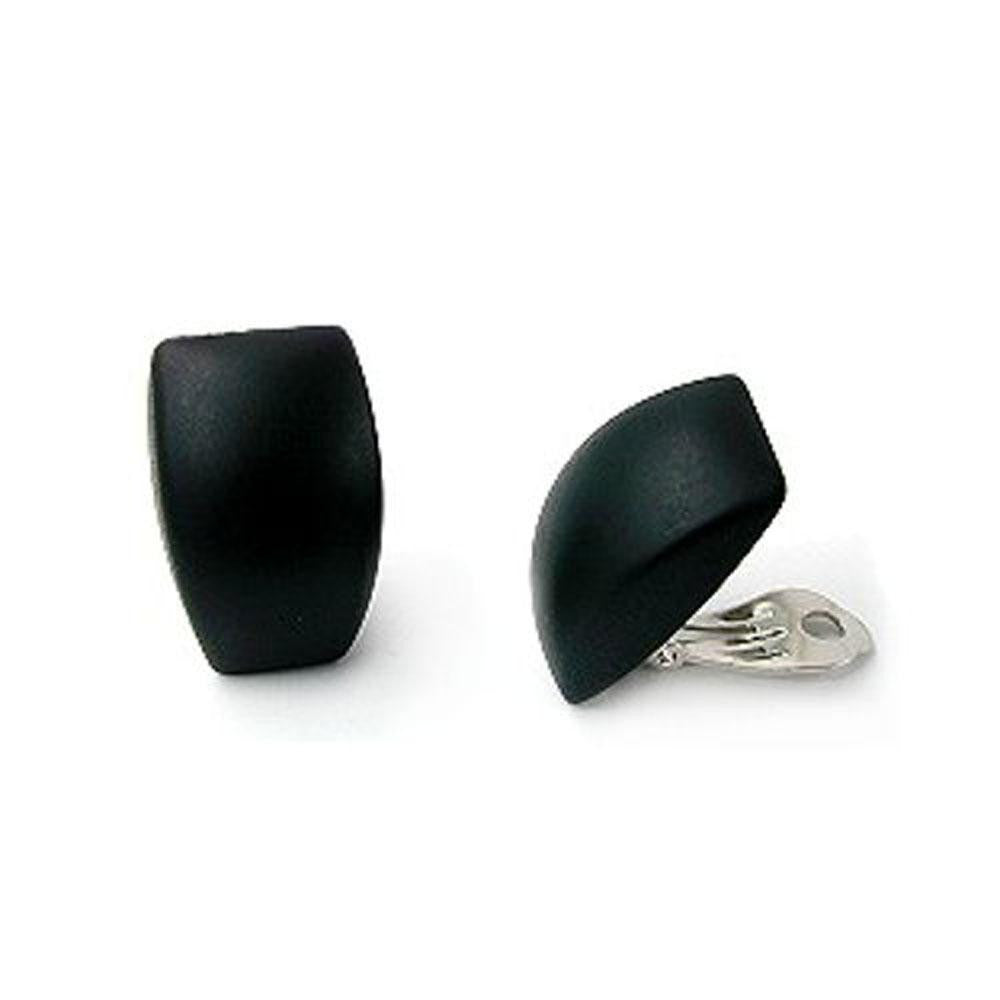 Clip-on Earring Trapezium Black Matte