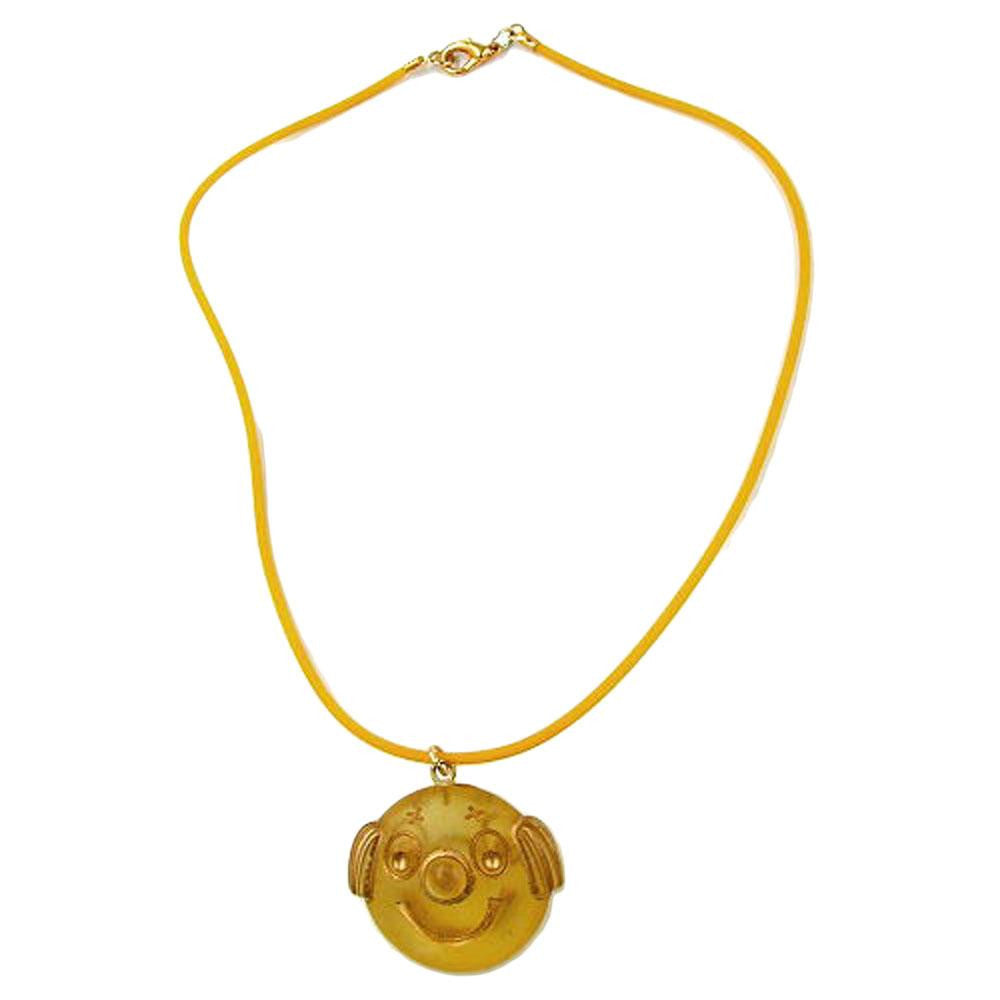 Necklace Clown Yellow Matte Polished