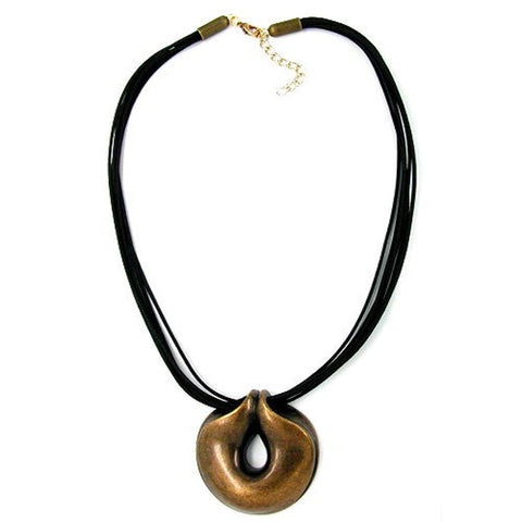 Necklace Amulet Brass-coloured 50cm