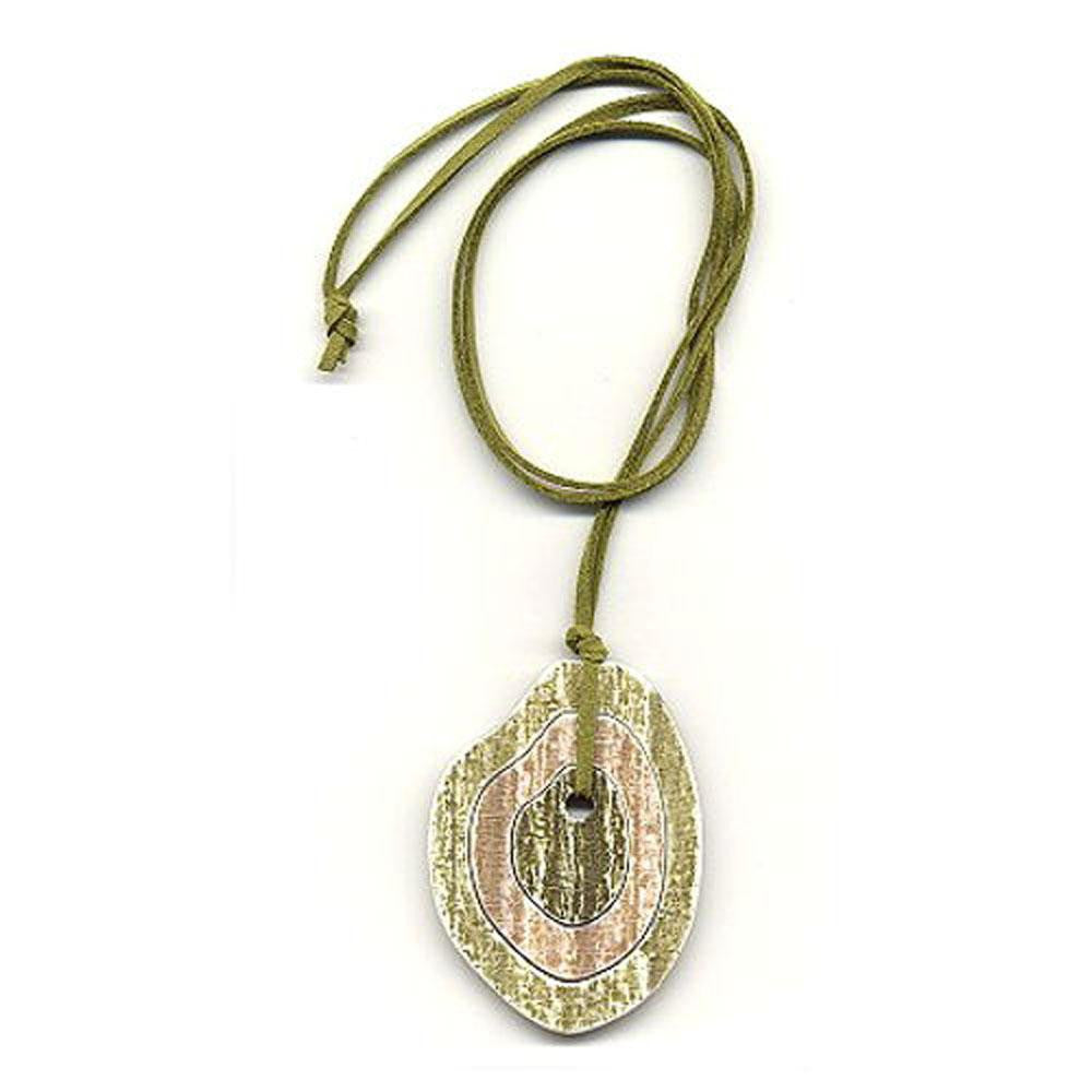 Necklace Fantasy Rings Green 90cm