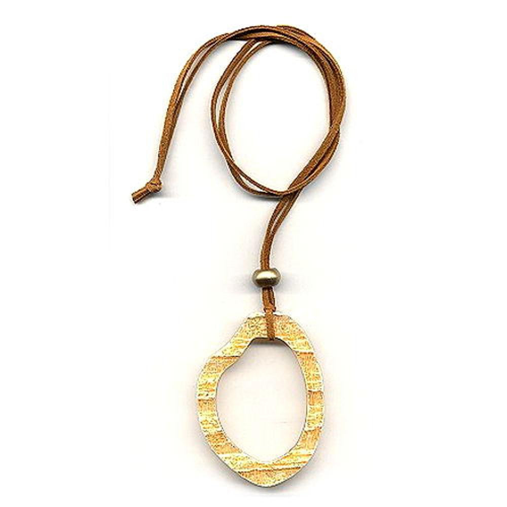 Necklace Fantasy Rings Orange 90cm