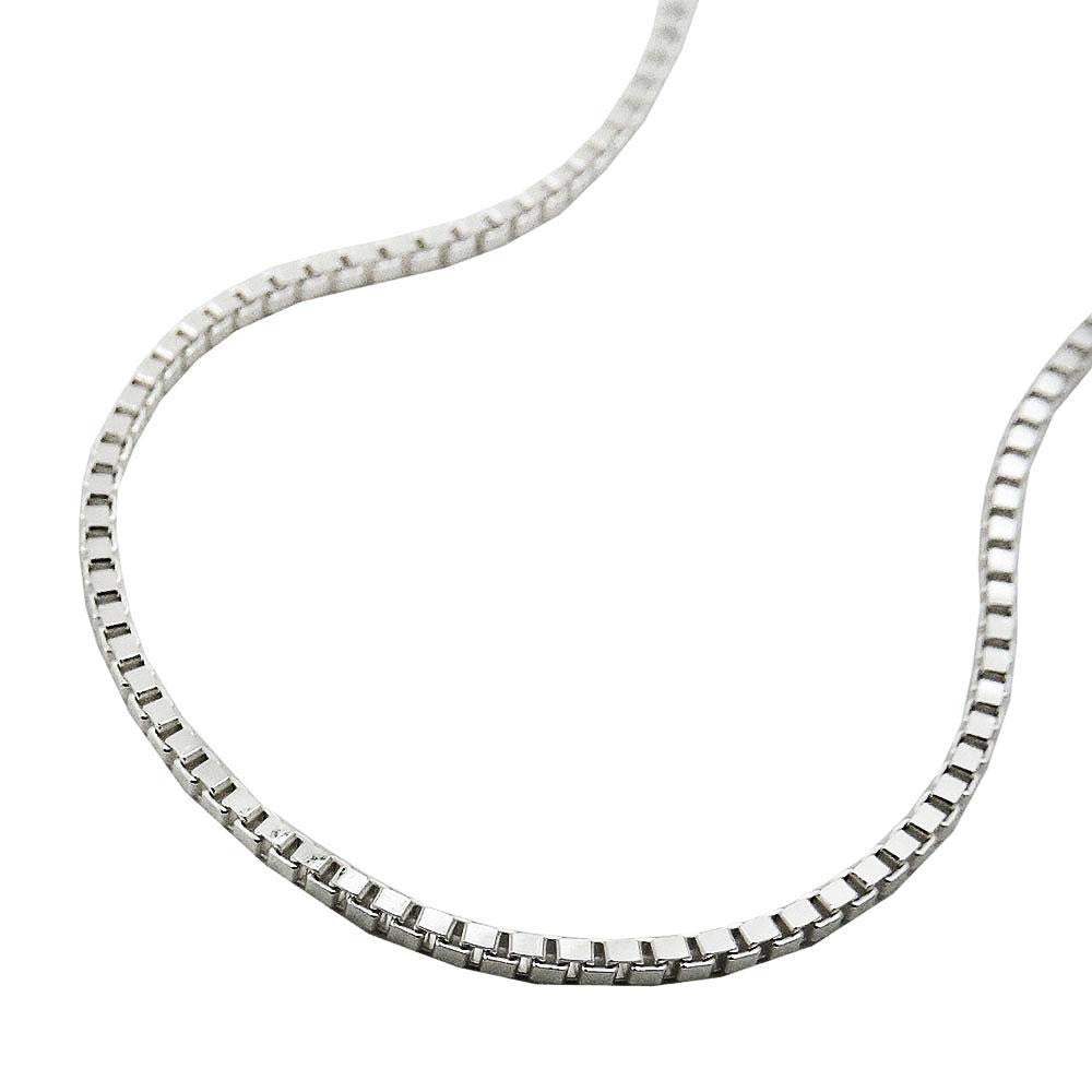 Anklet, Box Chain, Diamond Cut, Silver 925, 27cm