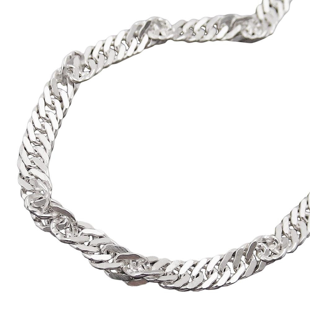 Bracelet, Singapore Chain, Silver 925, 19cm