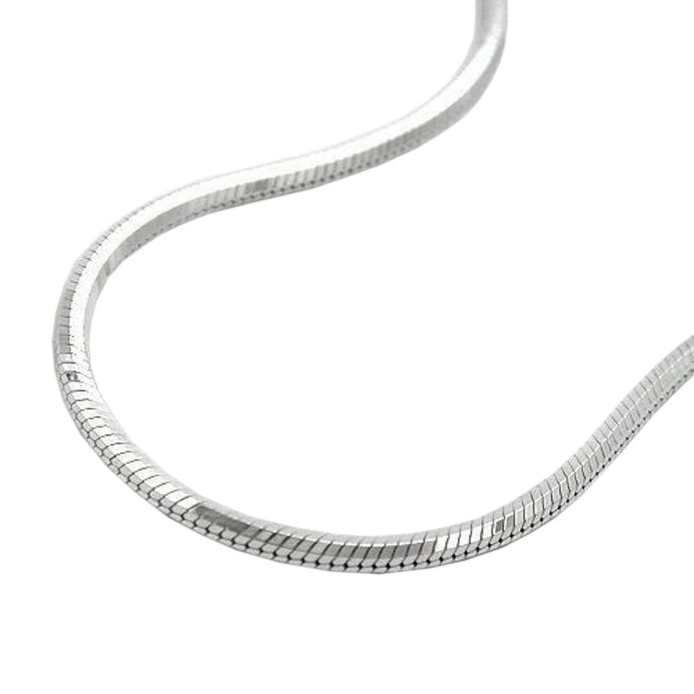 Bracelet, Square Snake Chain, Silver 925, 19cm