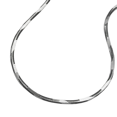 Bracelet, Edged Snake Chain, Silver 925, 19cm