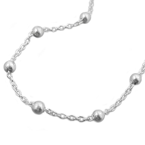 Necklace, Chain With Balls, Silver 925