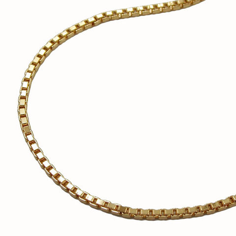 Venetian Box Chain, Diamond Cut, Gold Plated