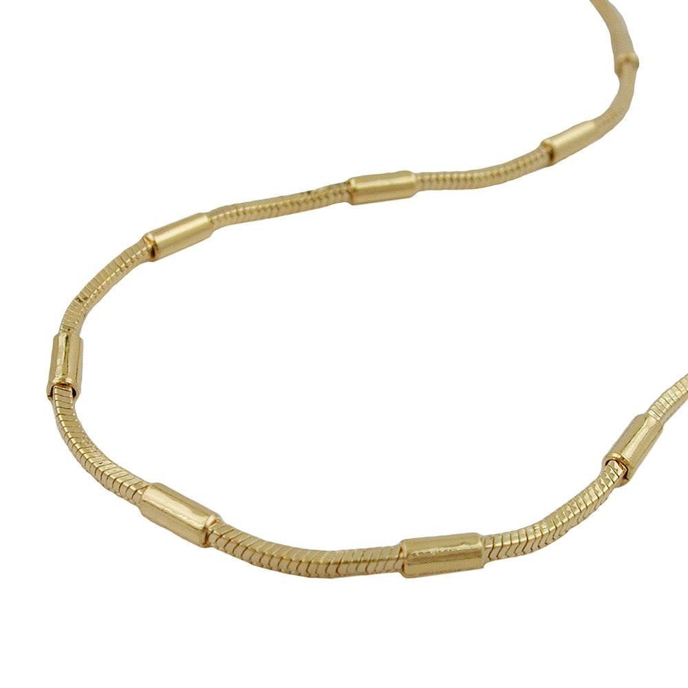 Bracelet, Snake Chain, Tubes, Gold Plated