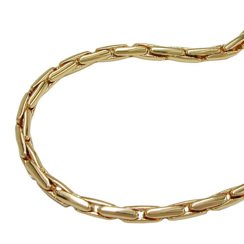 Bracelet, Round Cobra Chain, Gold Plated, 21cm