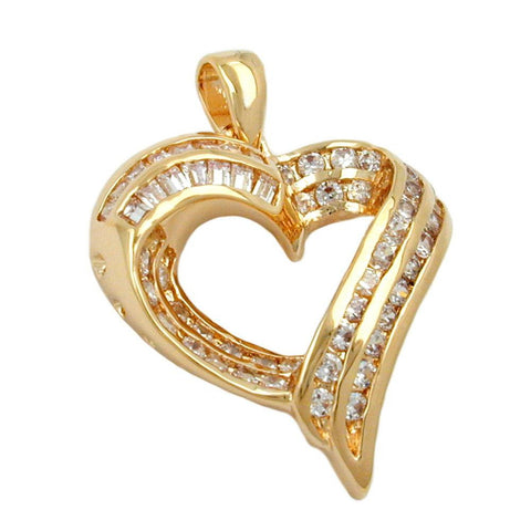 Pendant Large Heart Cubic Zirconia