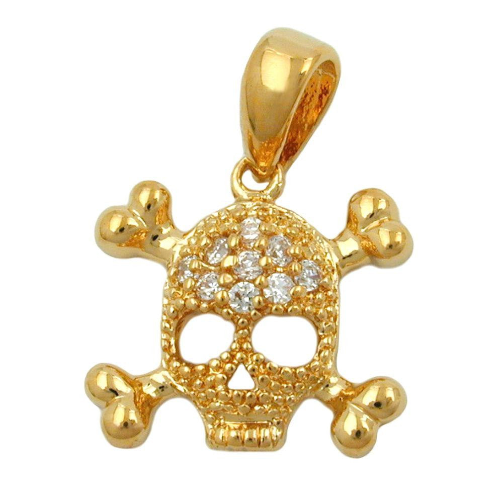 Pendant Skull 3 Micron Gold-plated