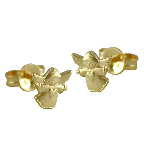 Stud Earrings Flying Angel 9k Gold