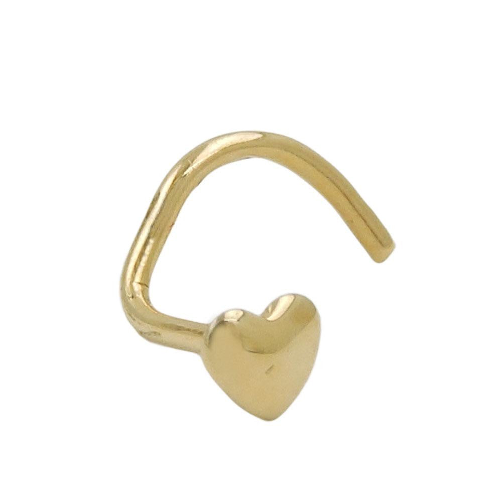 Nose Stud Heart 1,5mm 18k Gold