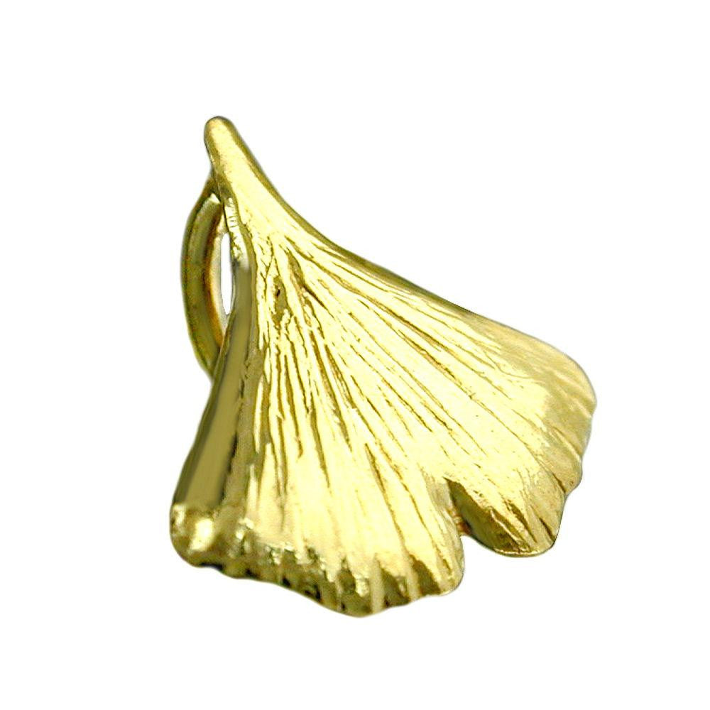 Pendant Ginkgo Leaf 9k Gold