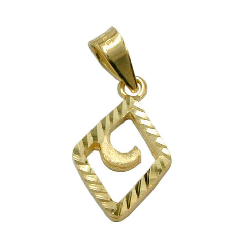 Pendant Trapezium 8k Gold