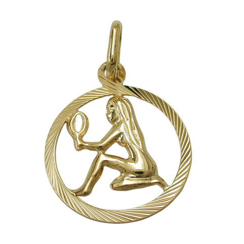 Pendant Zodiac Sign Virgo 9k Gold