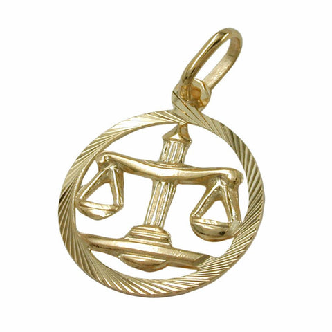 Pendant Zodiac Sign Libra 9k Gold