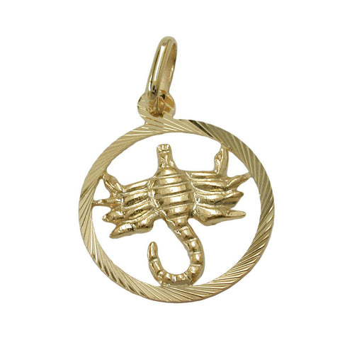 Pendant Zodiac Sign Scorpio 9k Gold