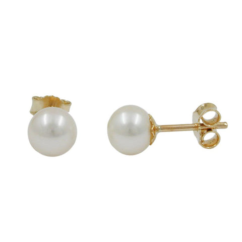 Earrings Pearl 6mm 9k Gold